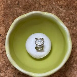 Pandora Silver Bracelet Charm - Clear Stone